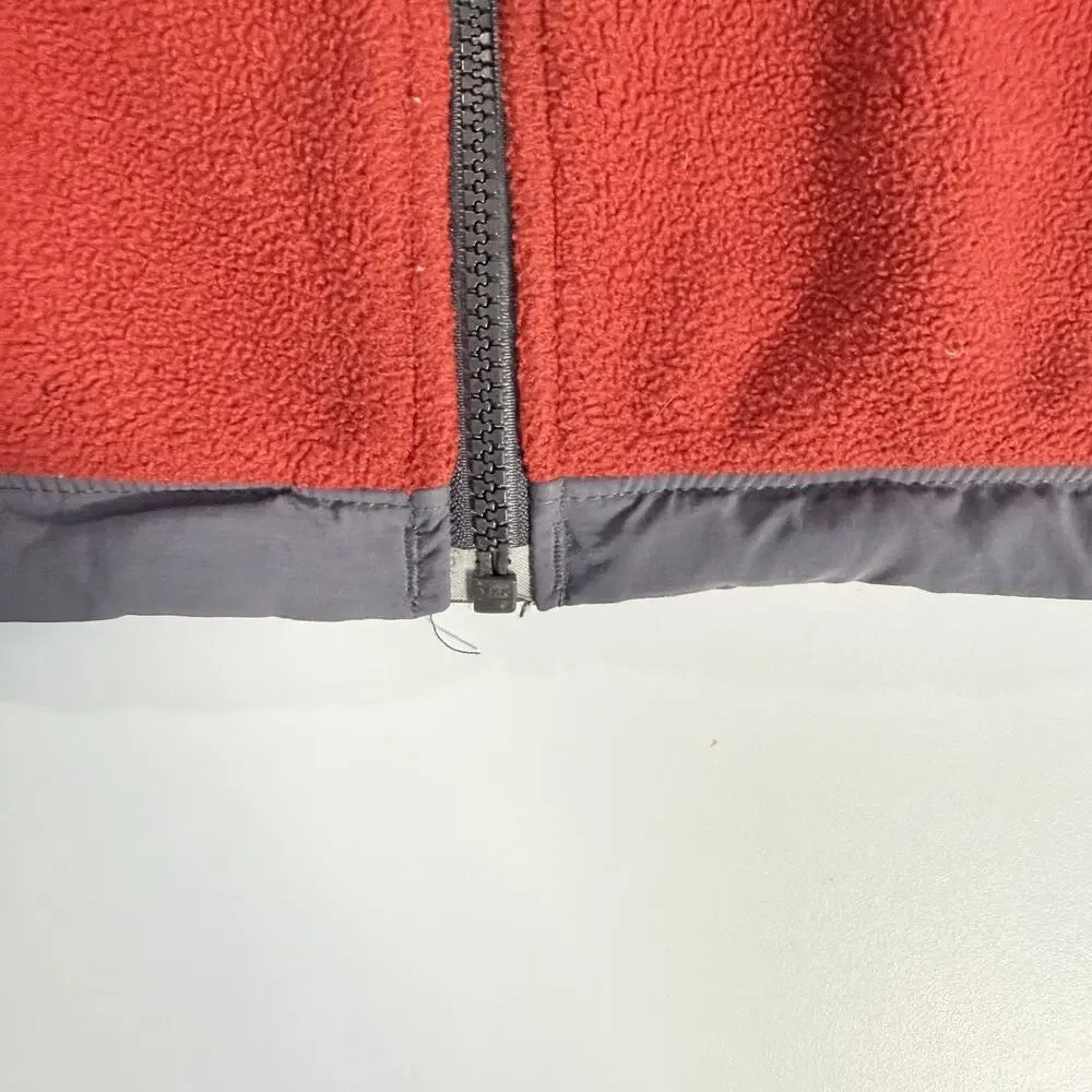 The North Face Denali Fleece Jacket Mens XL Red Gray Full Zip Vintage Outerwear